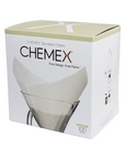 Chemex kaffefiltre – ekstra tykke papirfiltre til en ren og velafbalanceret pour-over kaffe. Passer til Chemex kaffebryggere i 6, 8 og 10 kopper.