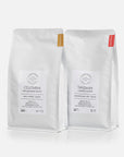 2x500g stempelkaffe smagspakke, der kombinerer det bedste fra Colombia og Tanzania, ideel til at nyde en mangfoldighed af rige aromaer