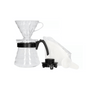 Hario V60 sæt med tragt, glas serveringskande og filtre – perfekt til at brygge pour-over kaffe i baristakvalitet derhjemme.